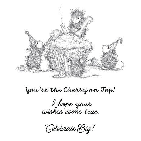 Spellbinders PRE-ORDER House-Mouse Designs The Cherry on Top Cling Rubber Stamp (RSC-074)