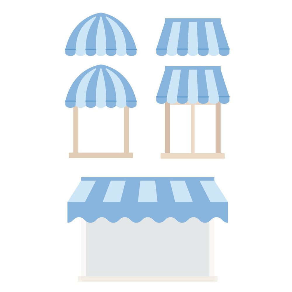 Spellbinders PRE-ORDER Everyday City Holiday Everyday Awnings Dies (S3-579)