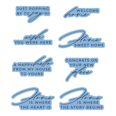 Spellbinders PRE-ORDER Everyday City Holiday Welcome Home Sentiments Press Plate & Die Set (BP-361)