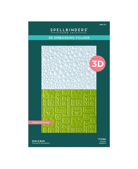 Spellbinders PRE-ORDER Shiny New Day Suds & Buds 3D Embossing Folder (E3D-171)