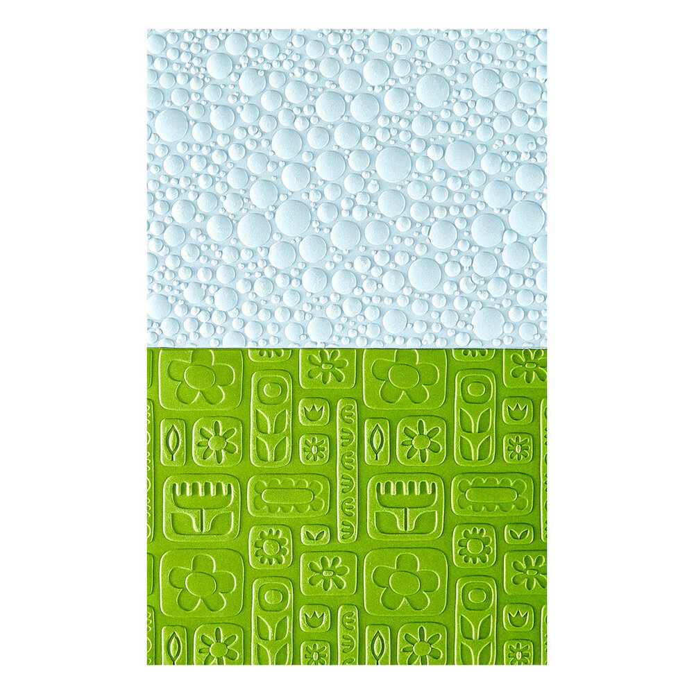 Spellbinders PRE-ORDER Shiny New Day Suds & Buds 3D Embossing Folder (E3D-171)