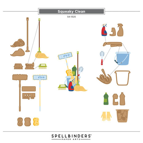 Spellbinders Shiny New Day Squeaky Clean Dies (S4-1525)