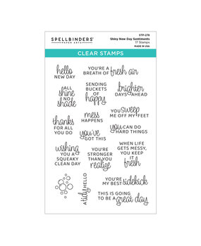 Spellbinders PRE-ORDER Shiny New Day Sentiments Clear Stamp (STP-278)