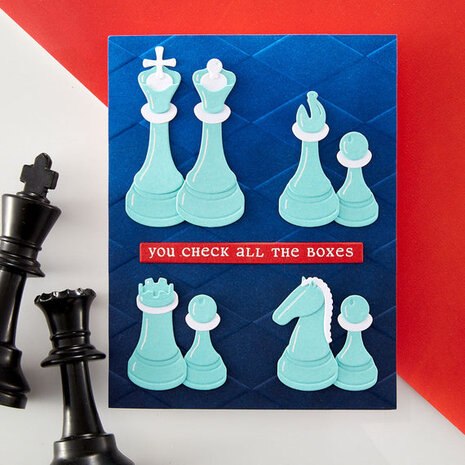 Spellbinders PRE-ORDER Checkmate Harlequin 3D Embossing Folder (E3D-175)