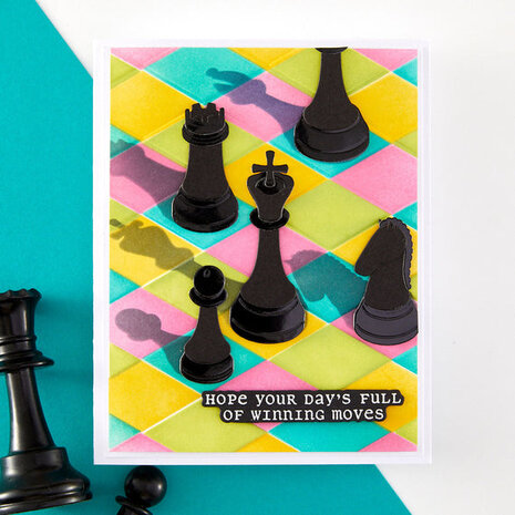 Spellbinders PRE-ORDER Checkmate Harlequin Layered Stencil (STN-130)