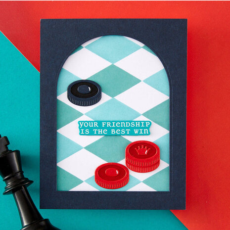 Spellbinders PRE-ORDER Checkmate Well Played Sentiments Stamp & Die Set (SDS-227)