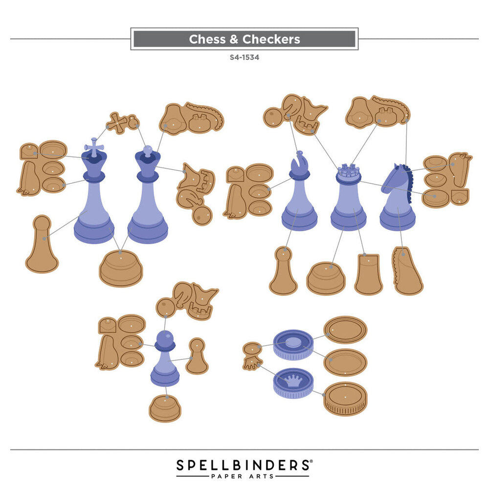 Spellbinders PRE-ORDER Checkmate Chess & Checkers Dies (S4-1534)
