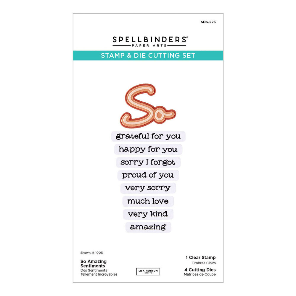 Spellbinders PRE-ORDER Summertime So Amazing Sentiments Stamp & Die Set (SDS-223)