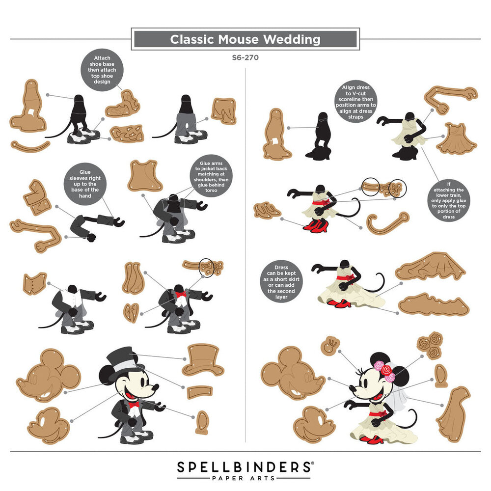 Spellbinders PRE-ORDER Say Cheese Classic Mouse Wedding Dies (S6-270)