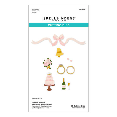Spellbinders PRE-ORDER Say Cheese Classic Mouse Wedding Accessories Dies (S4-1538)