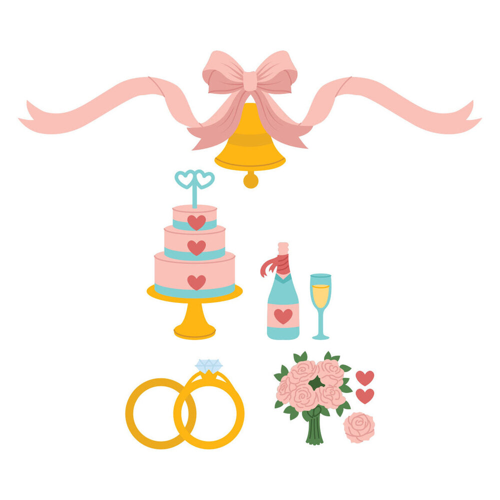 Spellbinders PRE-ORDER Say Cheese Classic Mouse Wedding Accessories Dies (S4-1538)