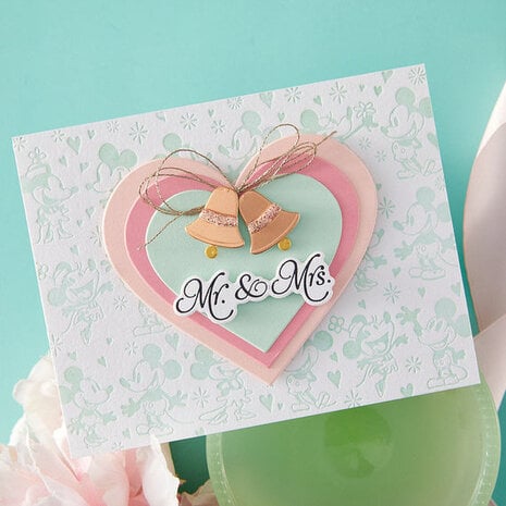 Spellbinders PRE-ORDER Say Cheese Classic Mouse Wedding Sentiments Press Plate & Die Set (BP-367)