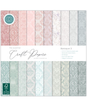 Craft Consortium PRE-ORDER Essential Craft Papers 12x12 Inch Paper Pad Baroque 2 (CCEPAD039)