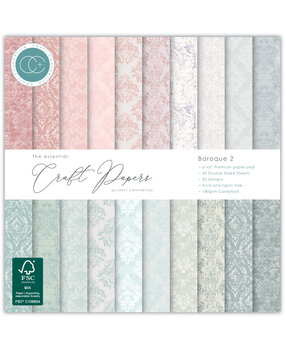 Craft Consortium PRE-ORDER Essential Craft Papers 6x6 Inch Paper Pad Baroque 2 (CCEPAD039B)