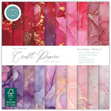 Craft Consortium Essential Craft Papers 6x6 Inch Paper Pad Ink Drops Rose 2 (CCEPAD040B)