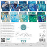 Craft Consortium PRE-ORDER Essential Craft Papers 12x12 Inch Paper Pad Ink Drops Ocean 2 (CCEPAD041)
