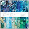 Craft Consortium PRE-ORDER Essential Craft Papers 6x6 Inch Paper Pad Ink Drops Ocean 2 (CCEPAD041B)