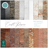 Craft Consortium PRE-ORDER Essential Craft Papers 12x12 Inch Paper Pad Brick Textures 2 (CCEPAD042)