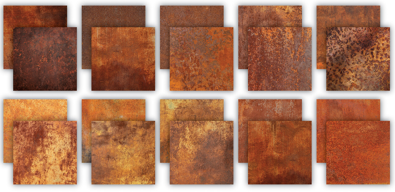 Craft Consortium PRE-ORDER Essential Craft Papers 6x6 Inch Paper Pad Rust Textures (CCEPAD043B)