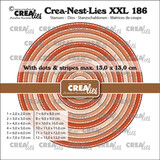 Crealies Nest Dies Cirkels met Stippen en Strepen (CLNestXXL186)