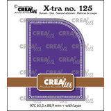 Crealies PRE-ORDER X-tra Dies ATC met 1 Afgeronde Hoek met Kleine Streepjes (CLXtra125)
