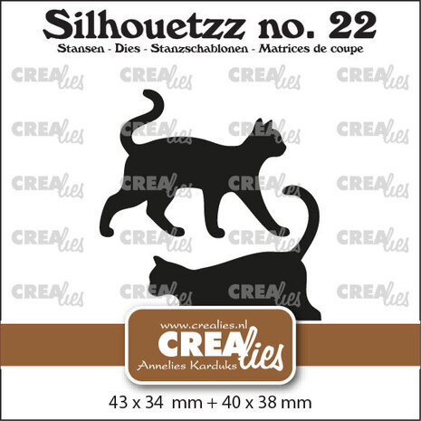 Crealies PRE-ORDER Silhouetzz Dies Katten Staand (CLSH22)
