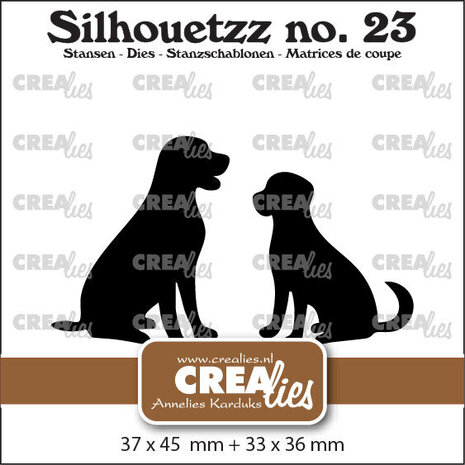 Crealies PRE-ORDER Silhouetzz Dies Honden Zittend (CLSH23)