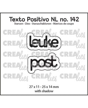 Crealies PRE-ORDER Texto Positivo Dies Leuke Post (POSNL142)