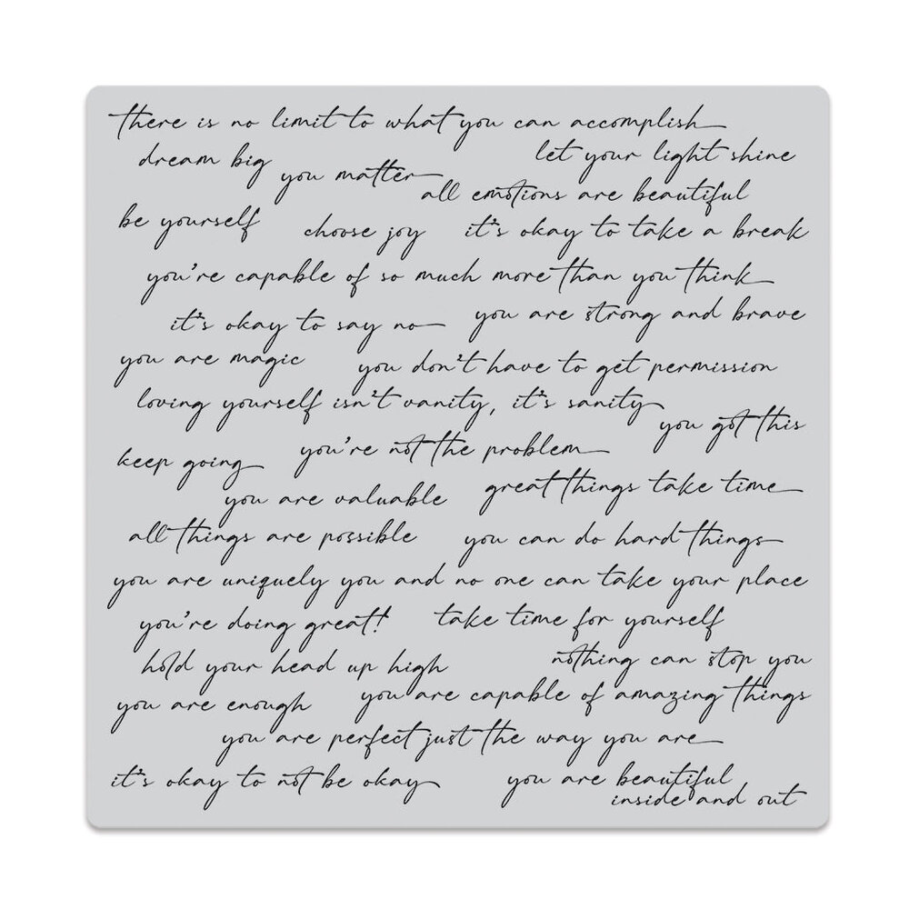 Hero Arts PRE-ORDER From The Vault Cling Stamp Positive Script Bold Prints (CG911)