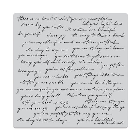 Hero Arts PRE-ORDER From The Vault Cling Stamp Positive Script Bold Prints (CG911)