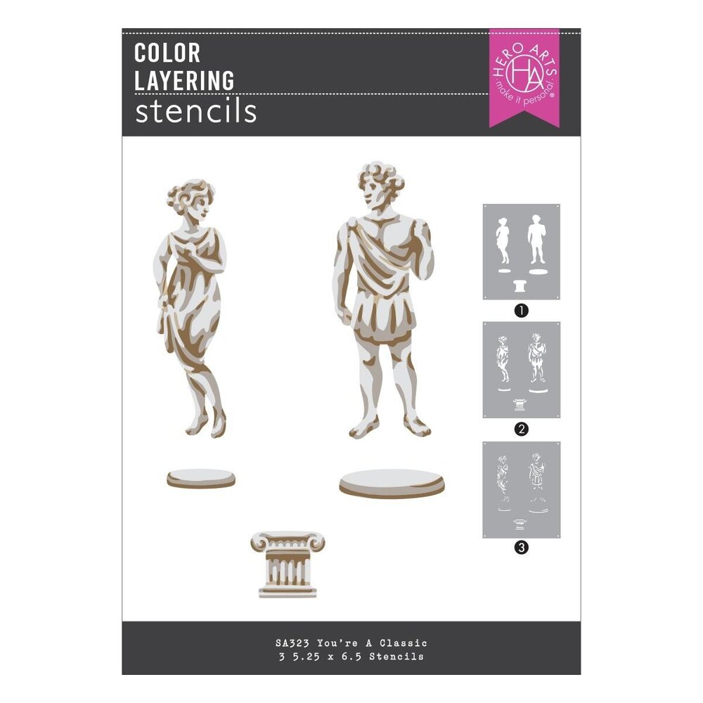 Hero Arts PRE-ORDER You're a Classic Layering Stencil Set (SA323)
