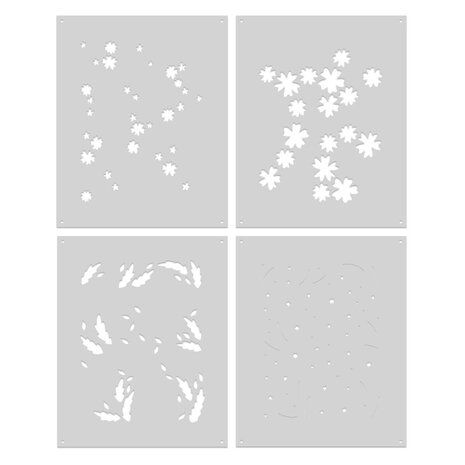 Hero Arts PRE-ORDER You've Got a Friend Layering Stencils Bitty Floral (SA320)