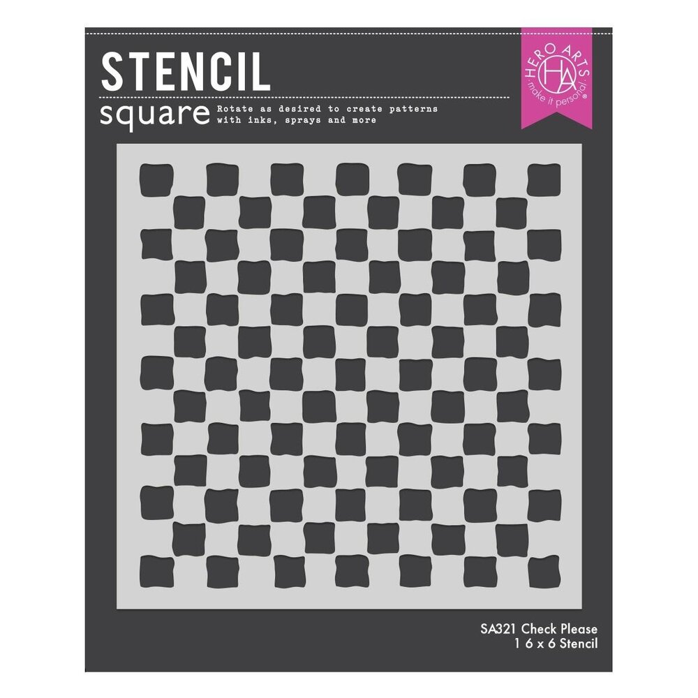 Hero Arts PRE-ORDER You've Got a Friend Stencil Check Please (SA321)