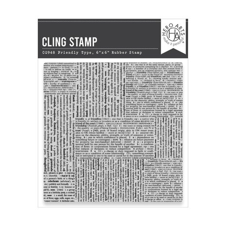 Hero Arts PRE-ORDER You've Got a Friend Cling Stamp Friendly Type (CG948)