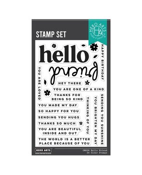 Hero Arts PRE-ORDER You've Got a Friend Clear Stamp Set Hello Friend (CM838)