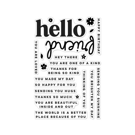 Hero Arts PRE-ORDER You've Got a Friend Clear Stamp Set Hello Friend (CM838)