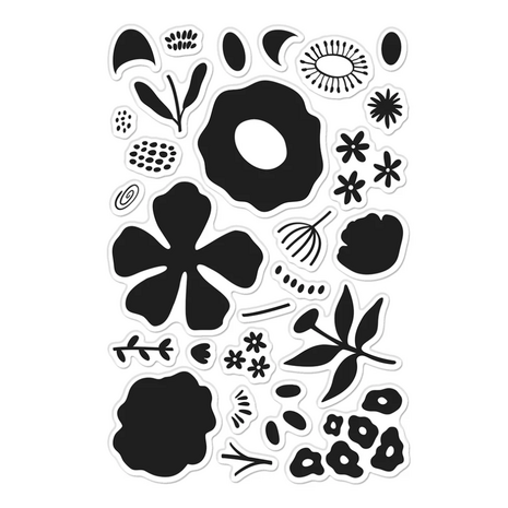 Hero Arts PRE-ORDER You've Got a Friend Clear Stamp Set Abstract Floral (CM839)
