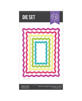Hero Arts PRE-ORDER You've Got a Friend Die Set Squiggly Rectangle Frames (DF278)
