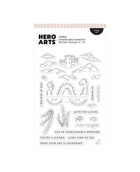 Hero Arts PRE-ORDER Don't Stop Believing Clear Stamp Set Unbelievably Awesome (CM846)