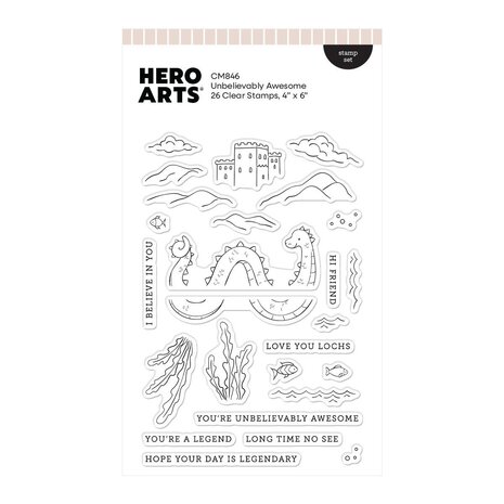 Hero Arts PRE-ORDER Don't Stop Believing Clear Stamp Set Unbelievably Awesome (CM846)