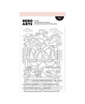 Hero Arts PRE-ORDER Don't Stop Believing Stamp & Die Unbelievably Awesome (DC348)