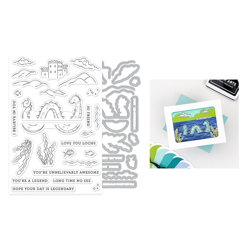 Hero Arts PRE-ORDER Don't Stop Believing Stamp & Die Unbelievably Awesome (DC348)