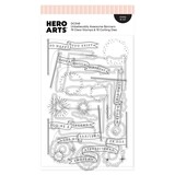 Hero Arts PRE-ORDER Don't Stop Believing Stamp & Die Unbelievably Awesome Banners (DC349)