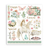 Stamperia Wonderland 8x8 Inch Rub-On Assortment (DFLRBXG08)