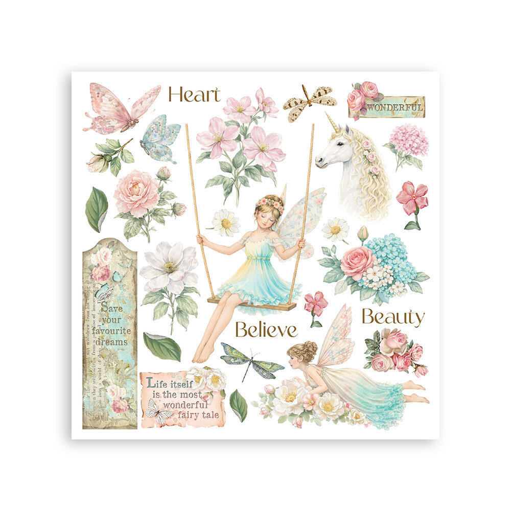 Stamperia Wonderland 6x6 Inch Rub-On Assortment (DFLRBX15)