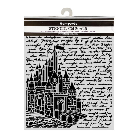 Stamperia Wonderland Thick Stencils 20x25cm Castle (KSTD208)