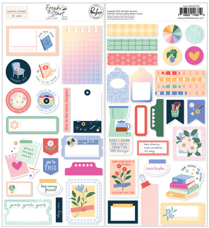 Pinkfresh Studio Fresh Start Cardstock Stickers (320126) Pinkfresh Studio Fresh Start Cardstock Stickers (320126)