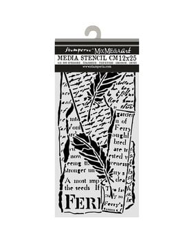 Stamperia All Around Thick Stencils 12x25cm Letter and Feathers (KSTDL159)