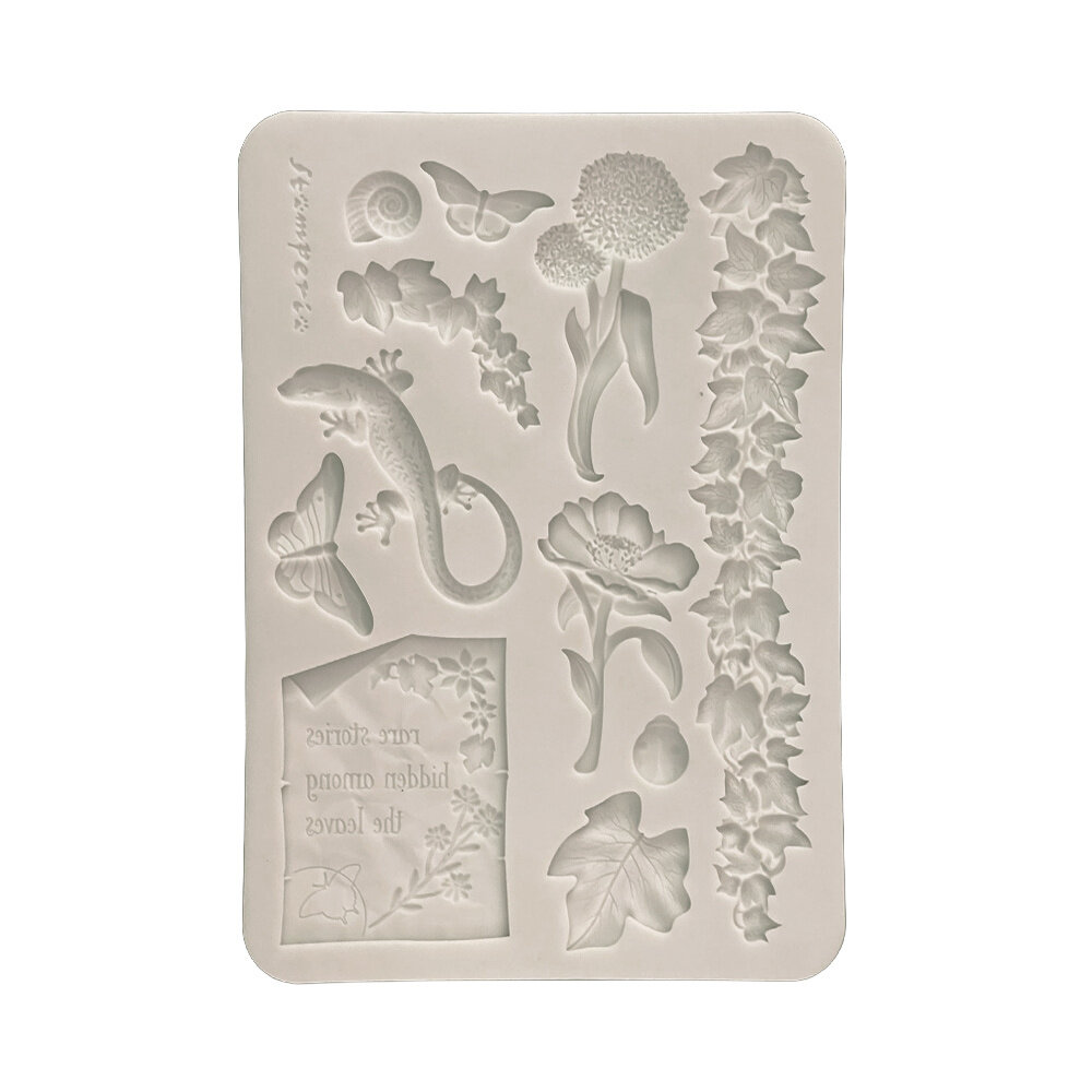 Stamperia All Around A5 Silicon Mould Flowers and Leaves (KACMA611)
