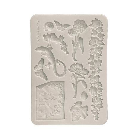Stamperia All Around A5 Silicon Mould Flowers and Leaves (KACMA611)